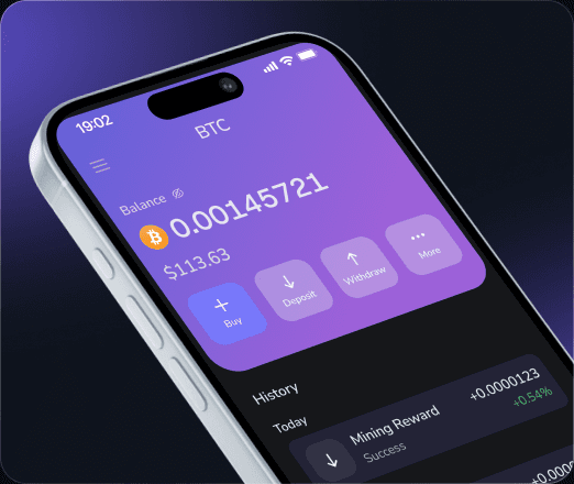 GoHash mobile app — daily cBTC rewards in your wallet